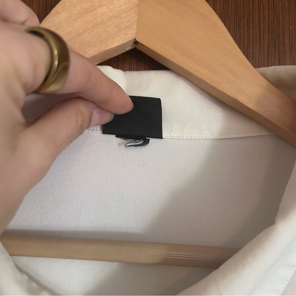 Eileen Fisher Cream Collared Blouse - Picture 4 of 10